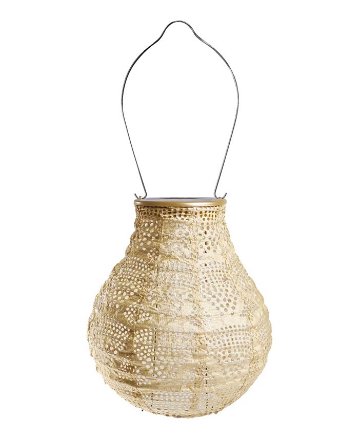 Allsop Home Garden Soji Stella Bulb Wave Punch Solar Lantern