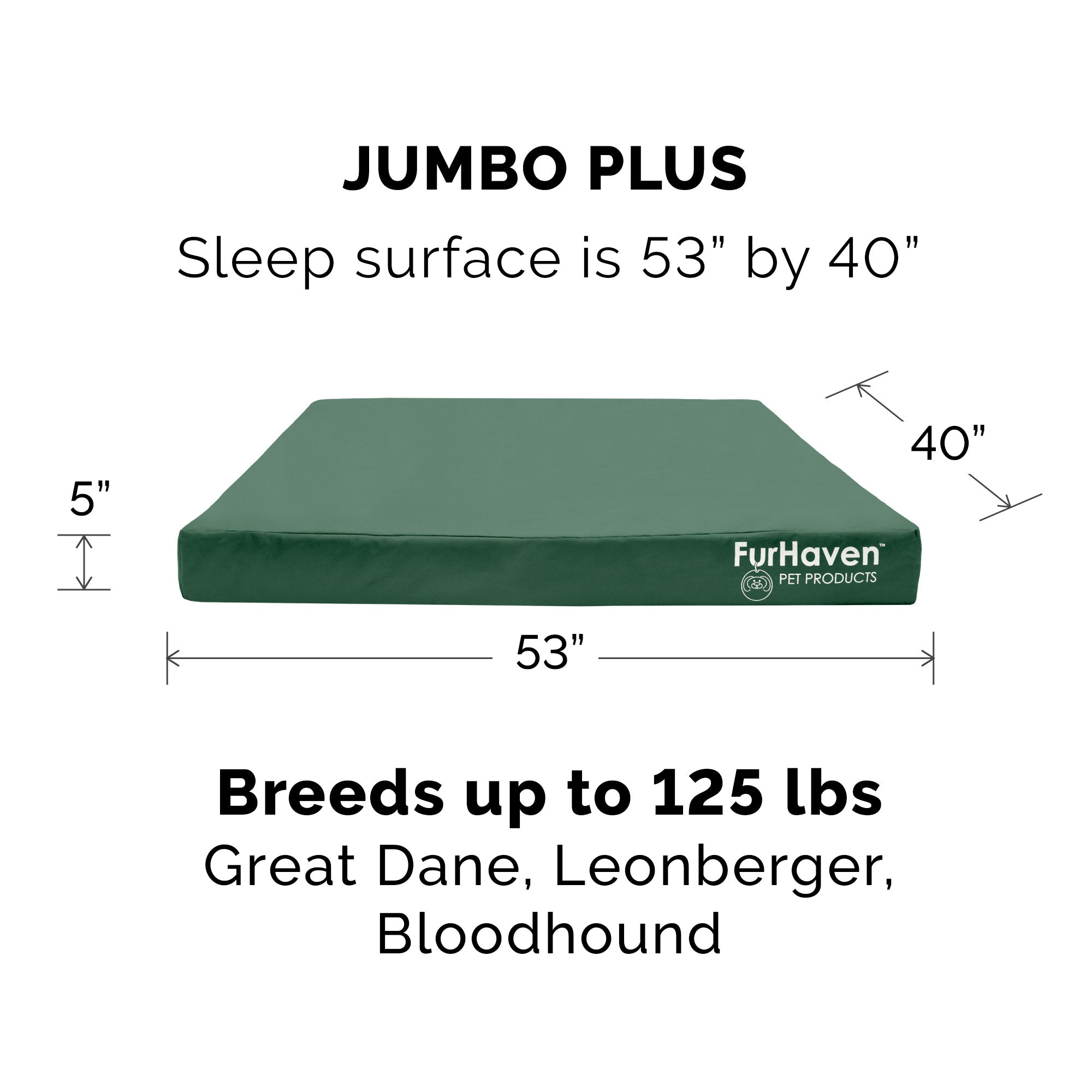 FurHaven | Deluxe Convolute Orthopedic Oxford Indoor/Outdoor Water-Resistant Pet Bed for Dogs and Cats， Forest， Jumbo Plus