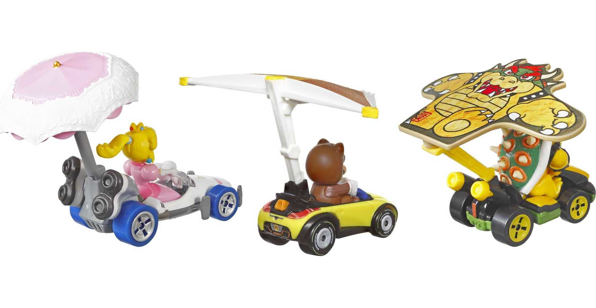 Hot Wheels Super Mario Character Car 3-Pack Collection