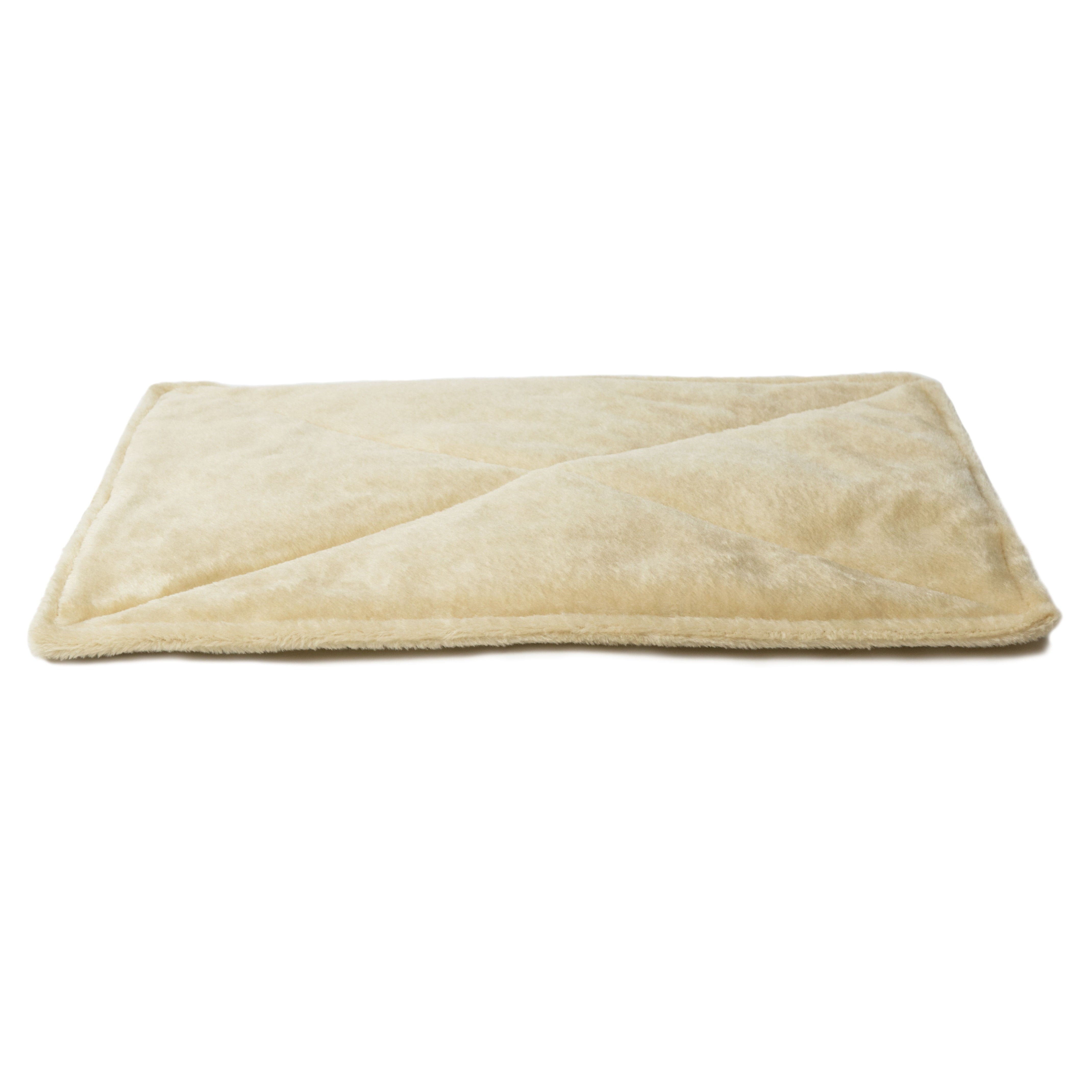FurHaven | ThermaNAP Faux Fur Self-Warming Pet Bed Mat， Cream， Small