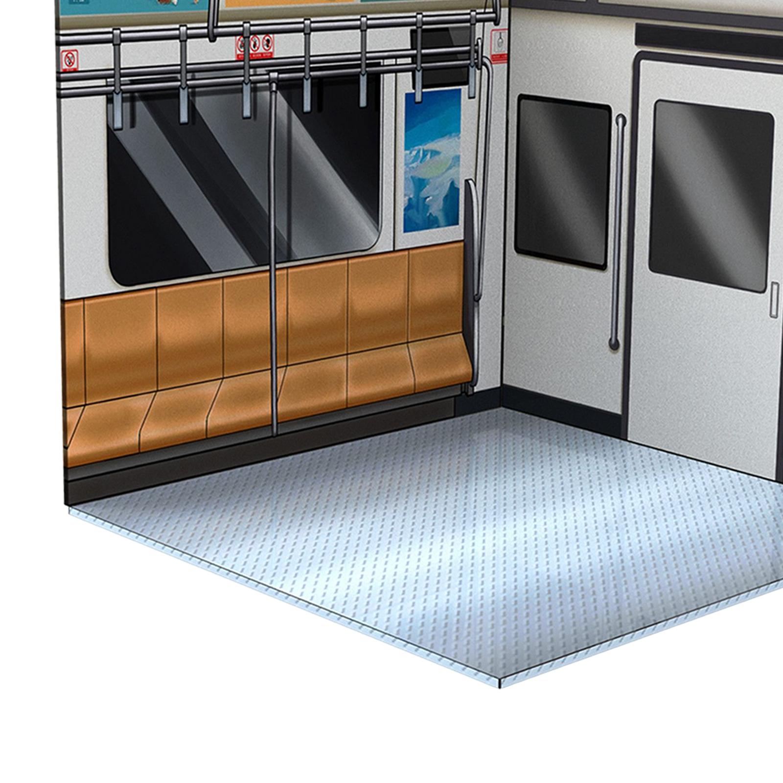 1/12 Scale Backdrop Decoration Storage Layout Organizer Display Stand Background for 1:12 Figures Dolls Storage and Display Metro