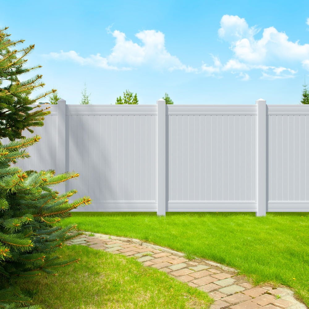 Pro Series Hudson 6x6 White Vinyl Privacy Fence Panel Kit