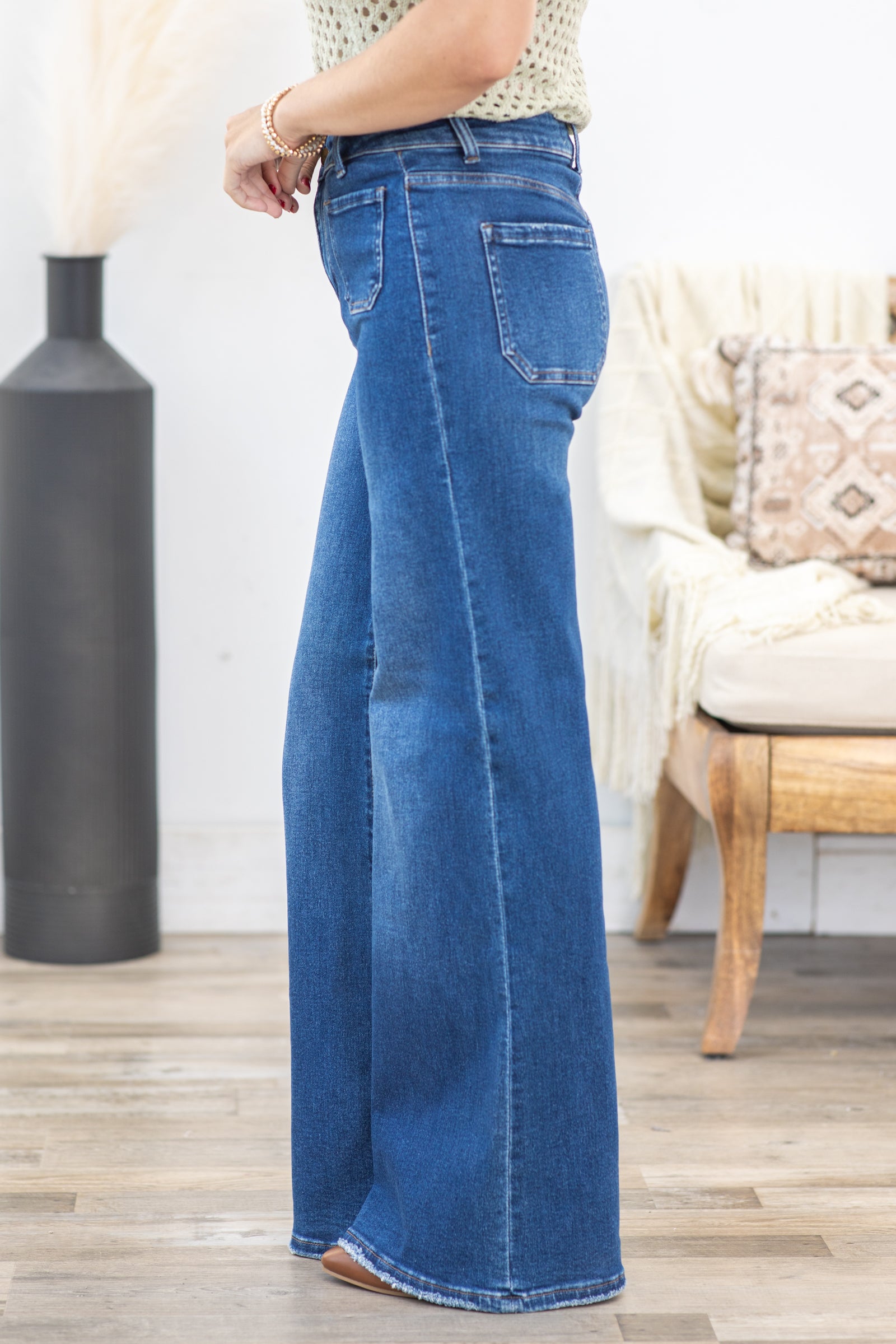 Mica Medium Wash Wide Leg Jeans