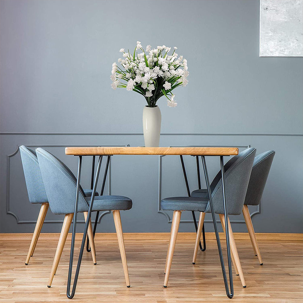 HOTBEST 6 Bundles Artificial Flowers Faux Plastic Plants Greenery Gypsophila Shrubs Fake Flowers without Vase for Hanging Planter Home Porch Window Box Wedding Office Garden Indoor Outdoor Decor