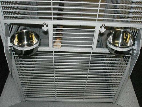 Large Elegant and Durable Wrought Iron Bird Parrot Open Play Top With Toy Hook Rolling Cage With Seed Guard