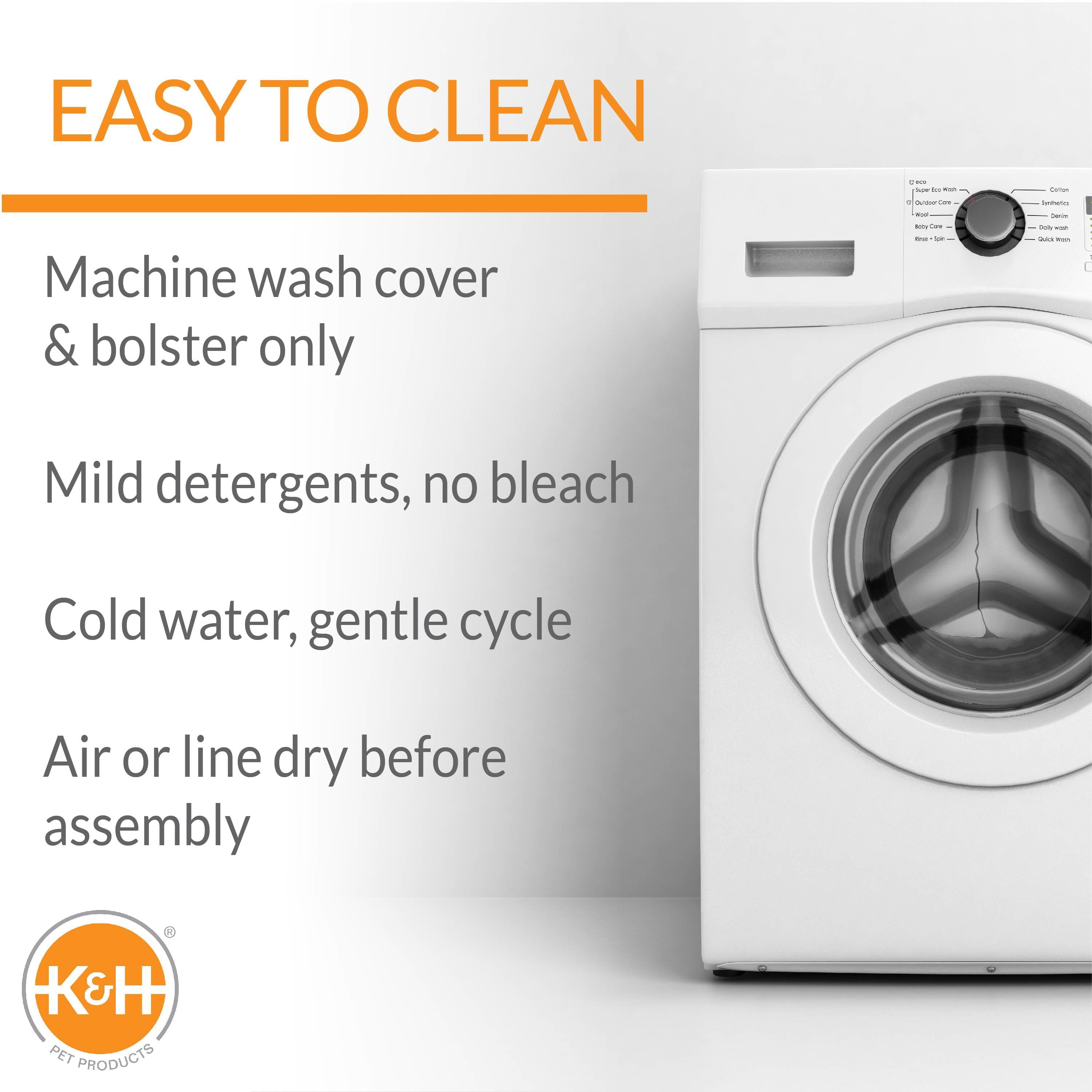 KandH Pet Products Original Bolster Pet Cot， Medium， Chocolate/Mesh