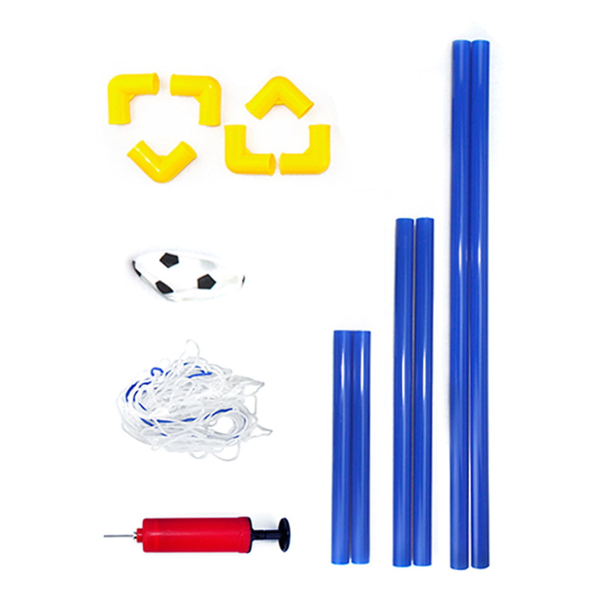 Michellecmm Kids Football Toy Folding Mini Soccer Ball Goal Post Net Set Child Boys Girls Entertainment Sport Game Blue ONE Size