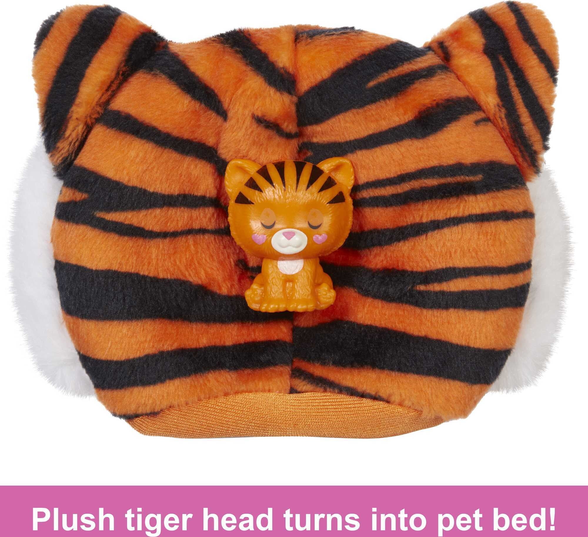 Barbie Cutie Reveal Jungle Series Fashion Doll with Tiger Plush Costume, Mini Pet & Accessories