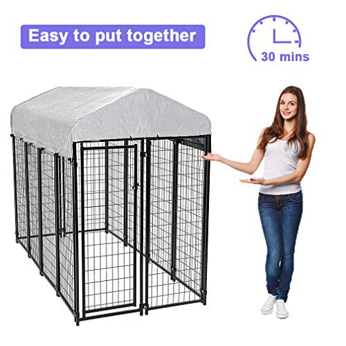 FDW OutDoor Heavy Duty Playpen Dog Kennel with Cover， X-Large， 96
