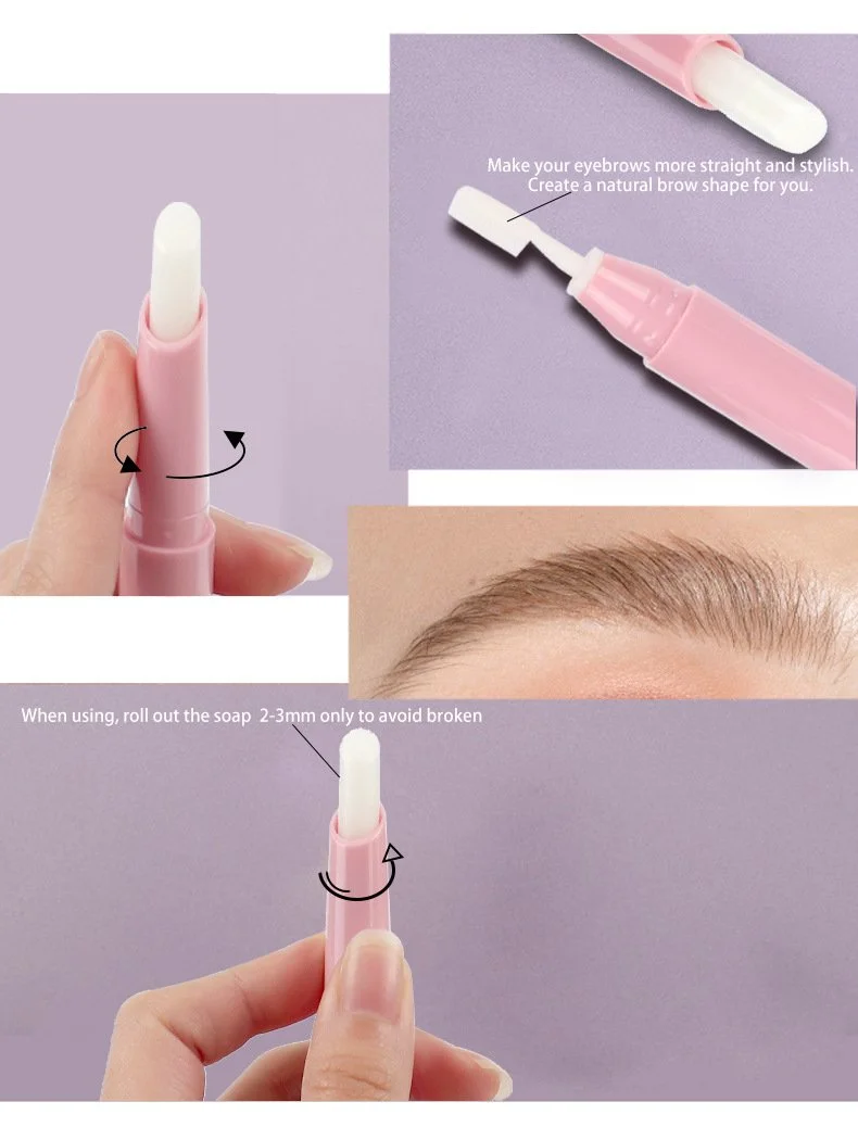 Clear Waterproof Long Lasting Eyebrow Wax Pen with Brush