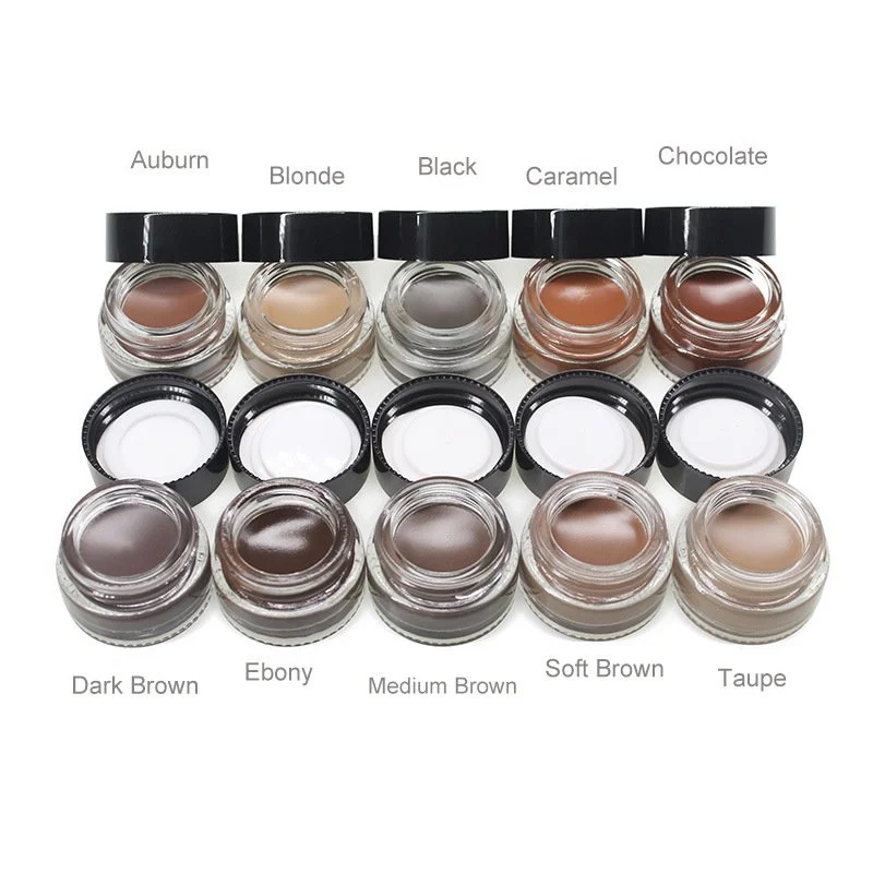 10 Colors Custom Vegan Makeup Private Label Creamy Waterproof Eyebrow Pomade Eyebrow Gel