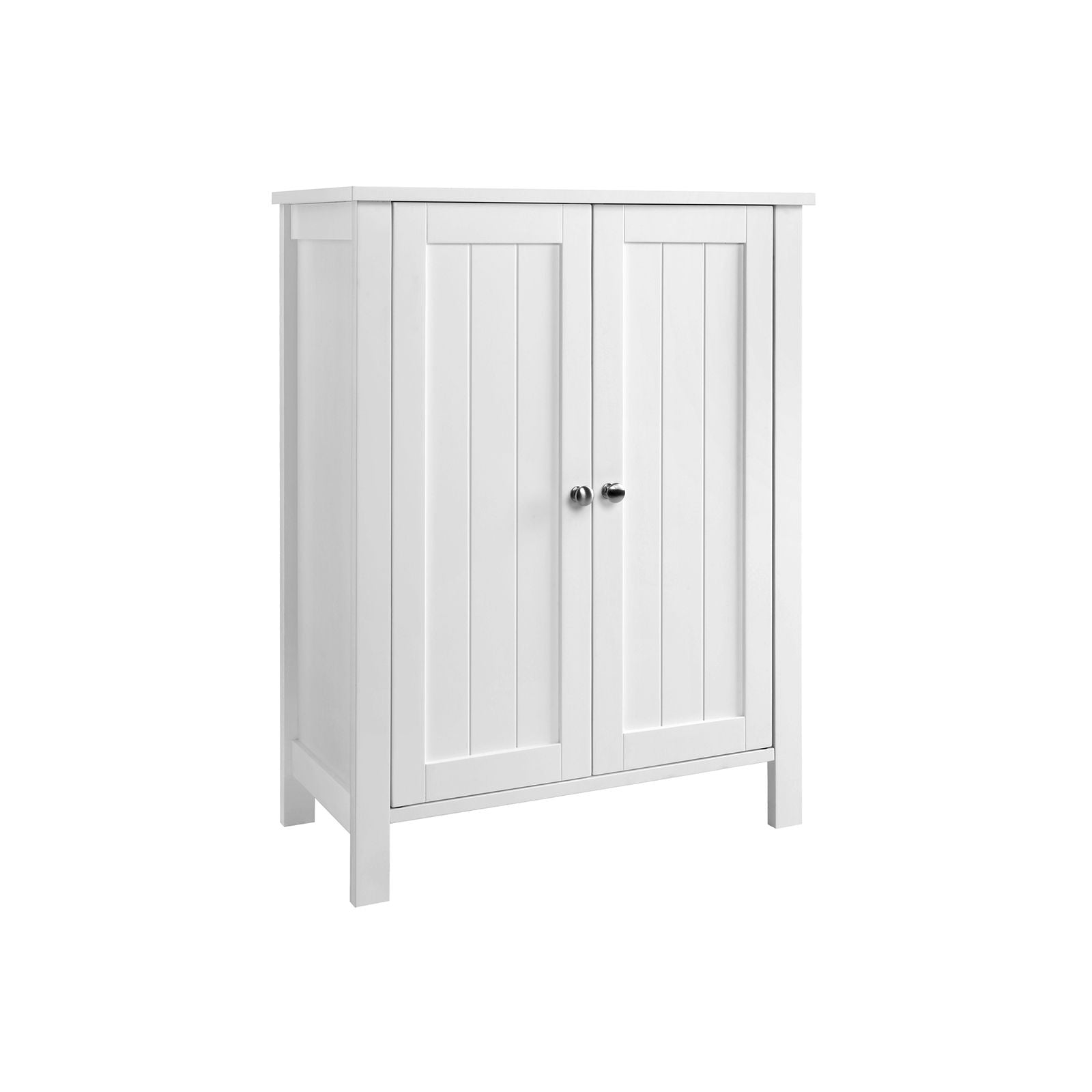 VASAGLE Bathroom Floor Storage Cabinet with Double DoorWhite