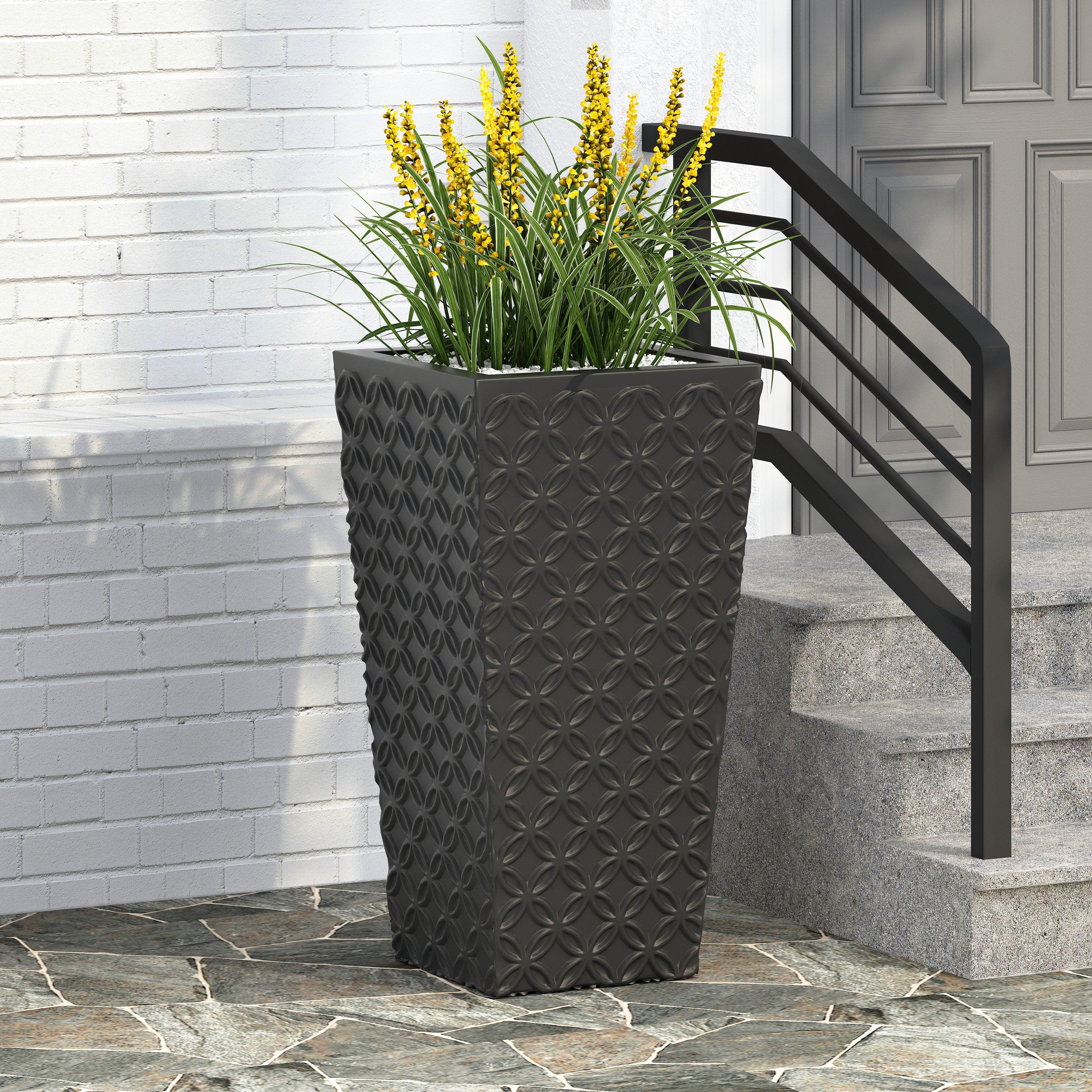 Beadles Outdoor Cast Stone Planter