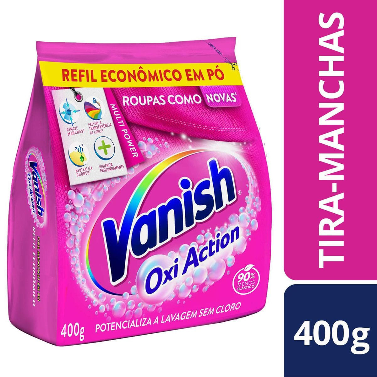 Kit com 3 Tira Manchas Vanish Pink 400g
