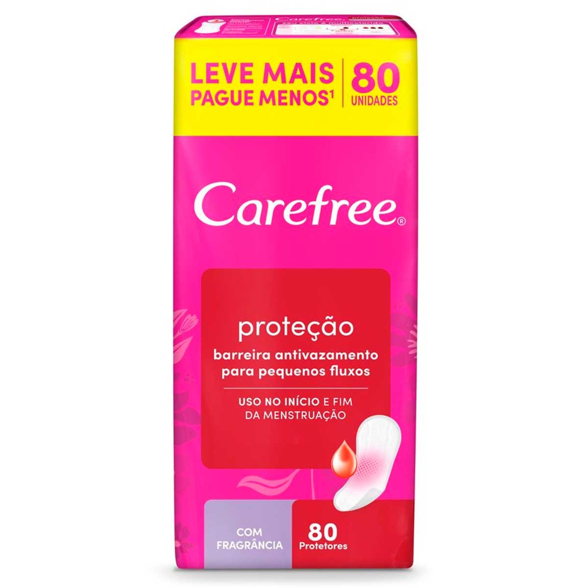 Protetor Diario Carefree Protecao com Perfume 80 unidades