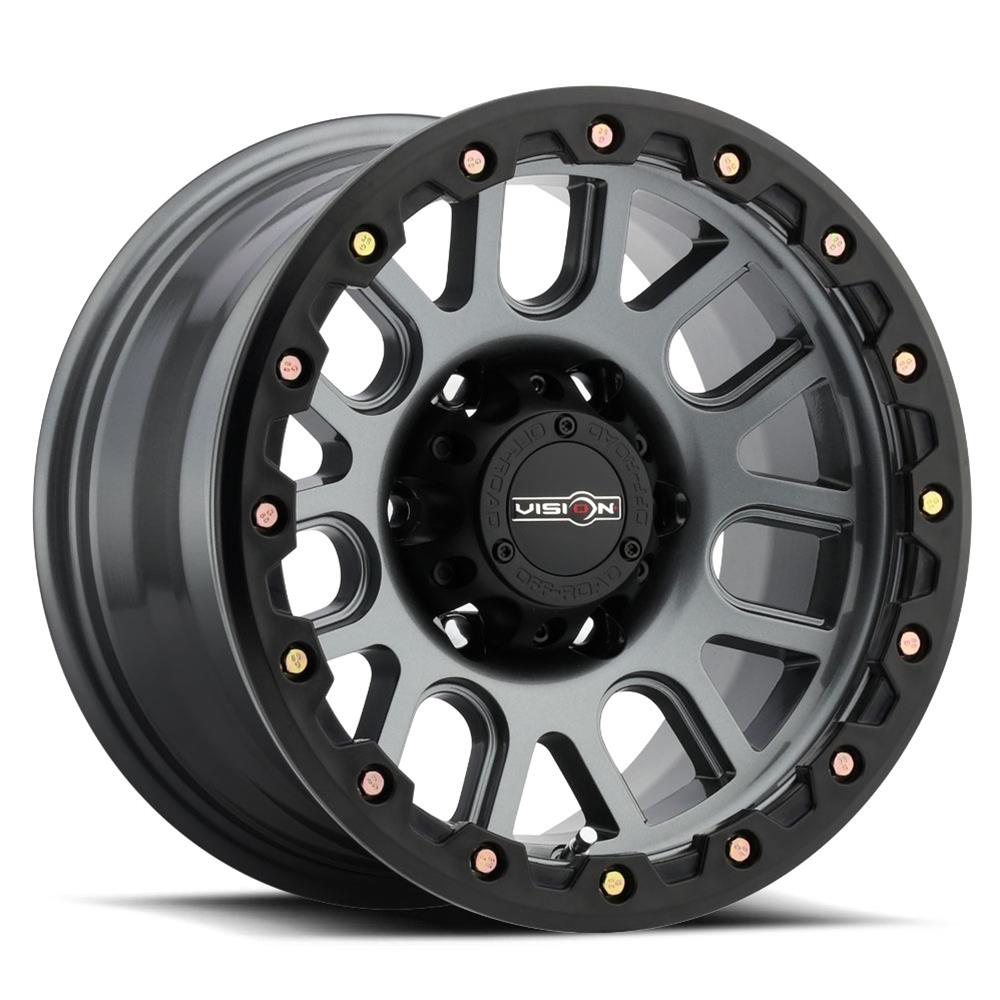 Vision Wheel 111-7981GM-12 Vision Off-Road 111 Nemesis Series Gunmetal Wheels with Matte Black Ring