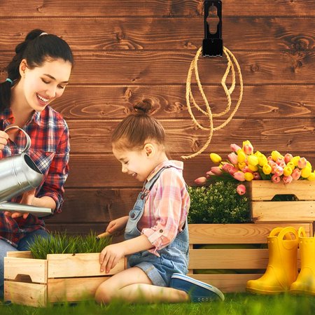 Clearance! JATOK 2-Pack Garden Hose Holder Plastic Wall Mount Heavy Duty Hose Hanger Water Hose Holder Black