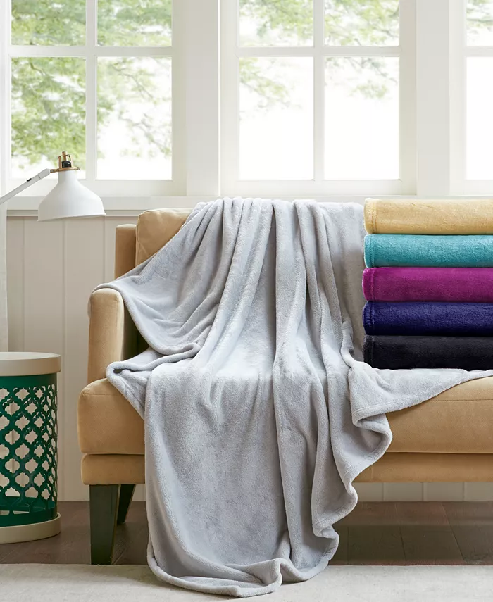 Intelligent Design MicroLight Oversized Plush Throw， 60