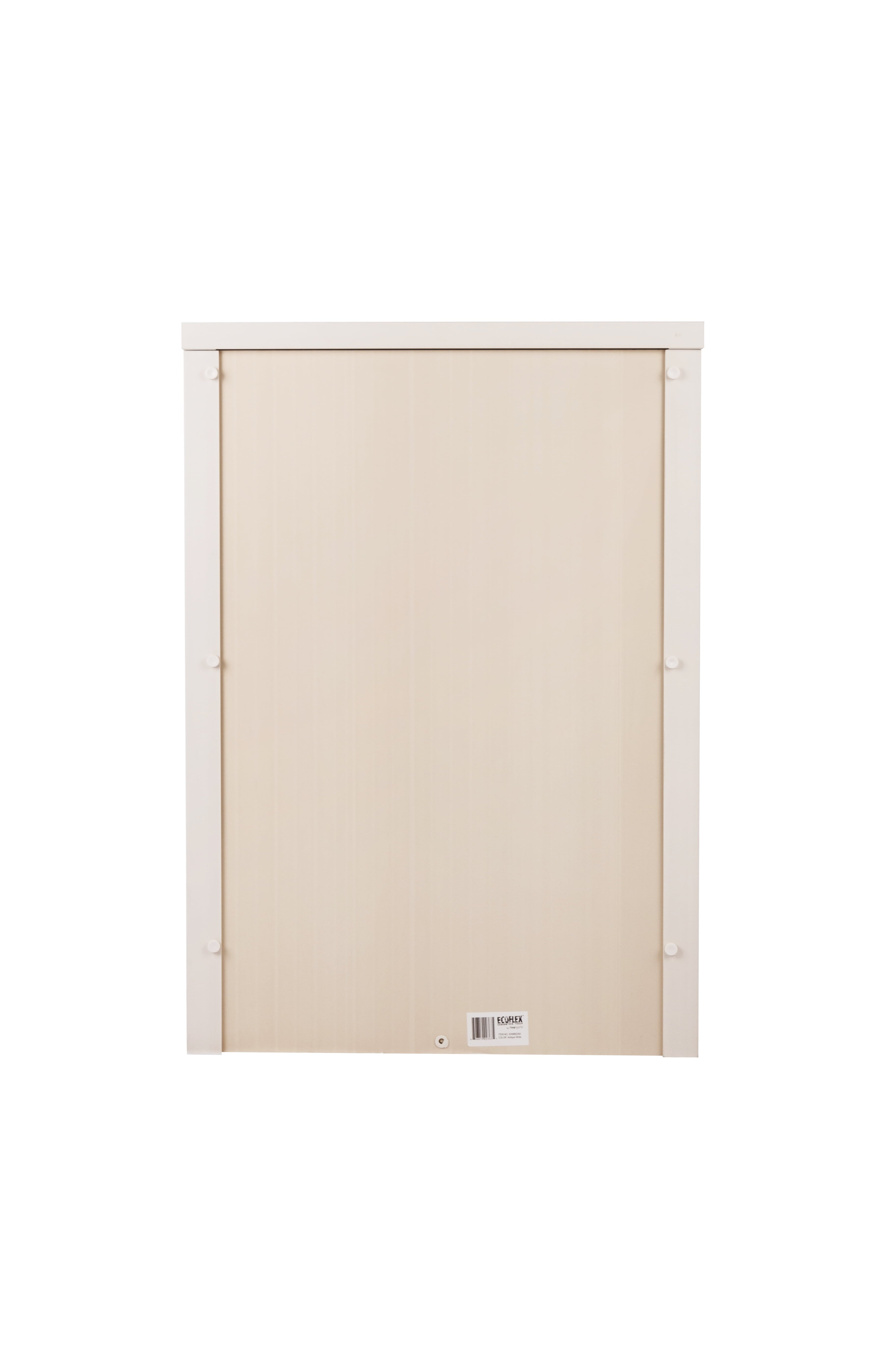 ECOFLEX Murphy Style Bed with Memory Foam Cushion - Antique White