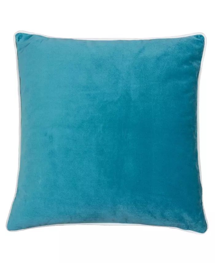 Homey Cozy Skylar Velvet Square Decorative Throw Pillow