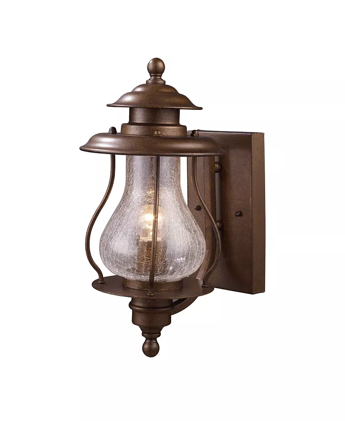 Macy's Wikshire 1-Light Outdoor Wall Mount in Coffee Bronze