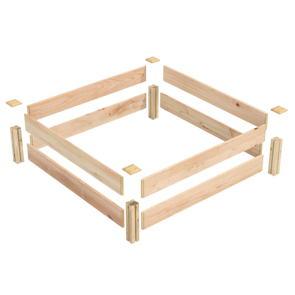 Miracle-Gro 48 in. L x 48 in. W x 11 in. H Cedar Raised Garden Bed RCMG4411