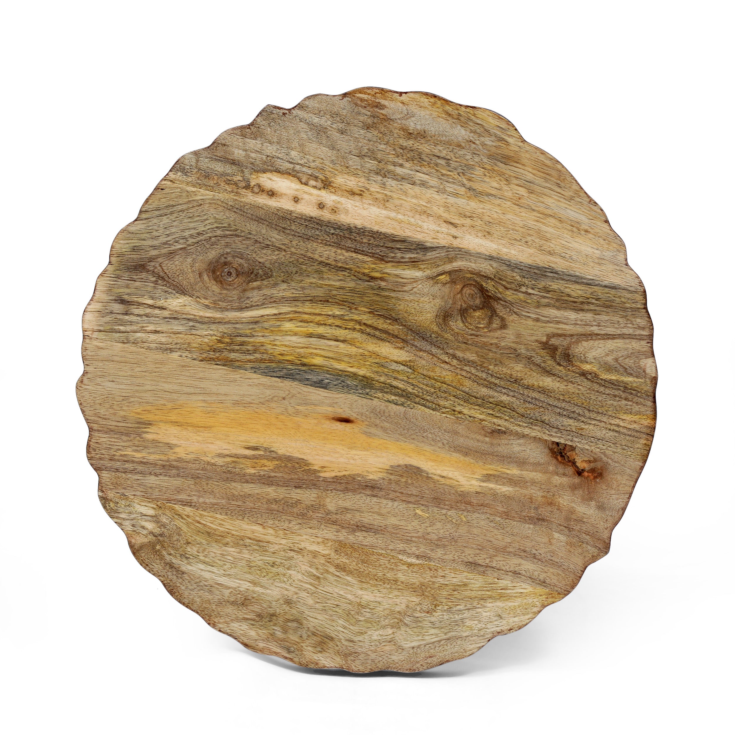 Perry Handcrafted Boho Mango Wood End Table (Set of 2)