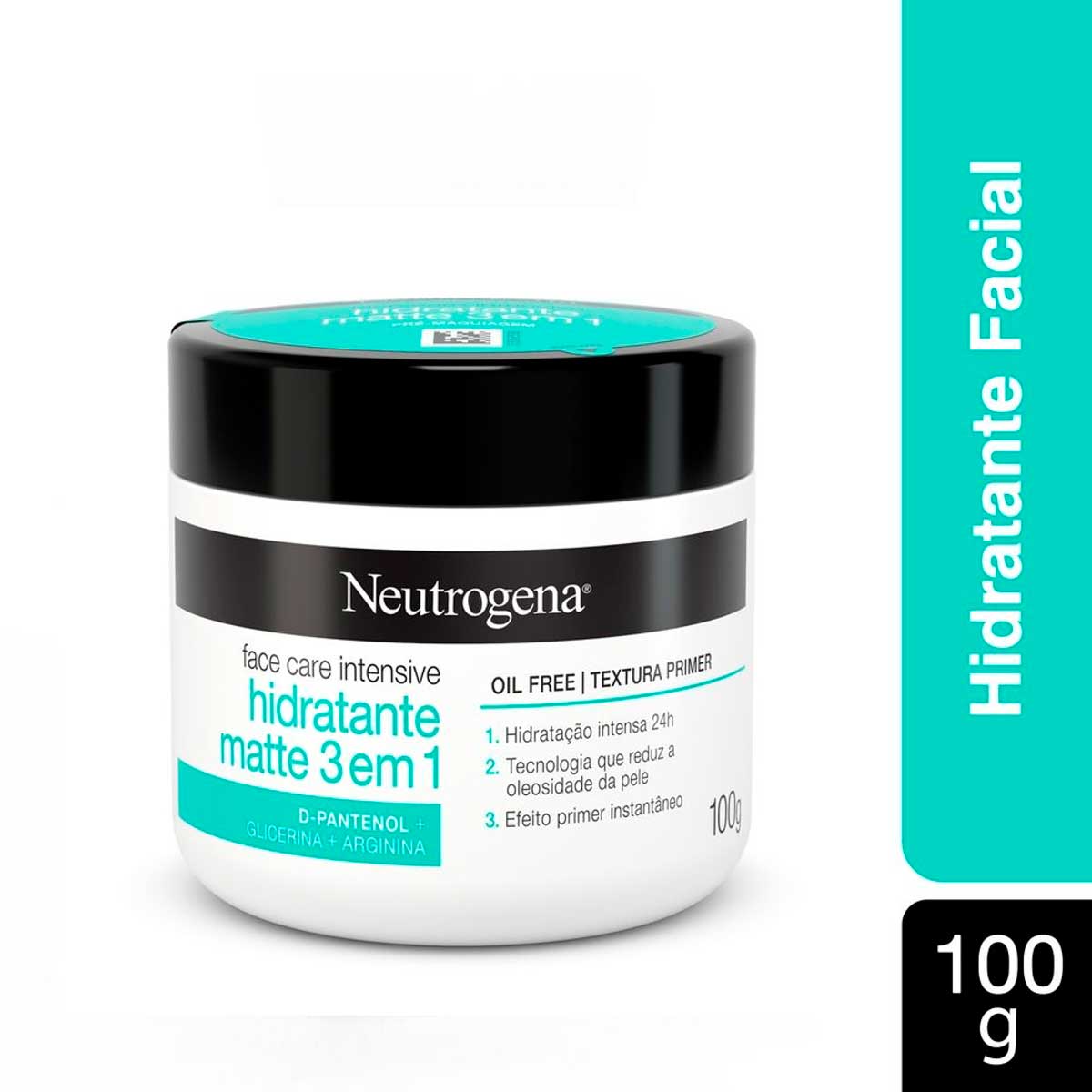 Hidratante Facial Matte 3 em1 Neutrogena Face Care Intensive 100g