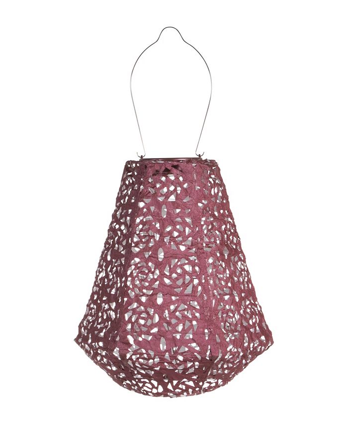 Allsop Home Garden Soji Stella Prism Metallic Orchid Solar Lantern