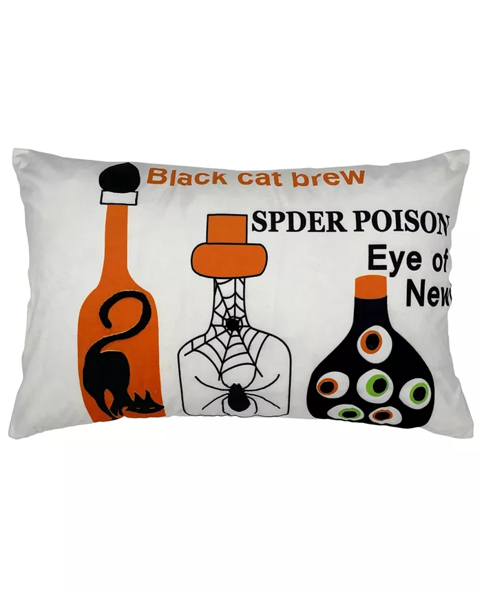 Mod Lifestyles Spider Poison Applique Lumbar Pillow， 12