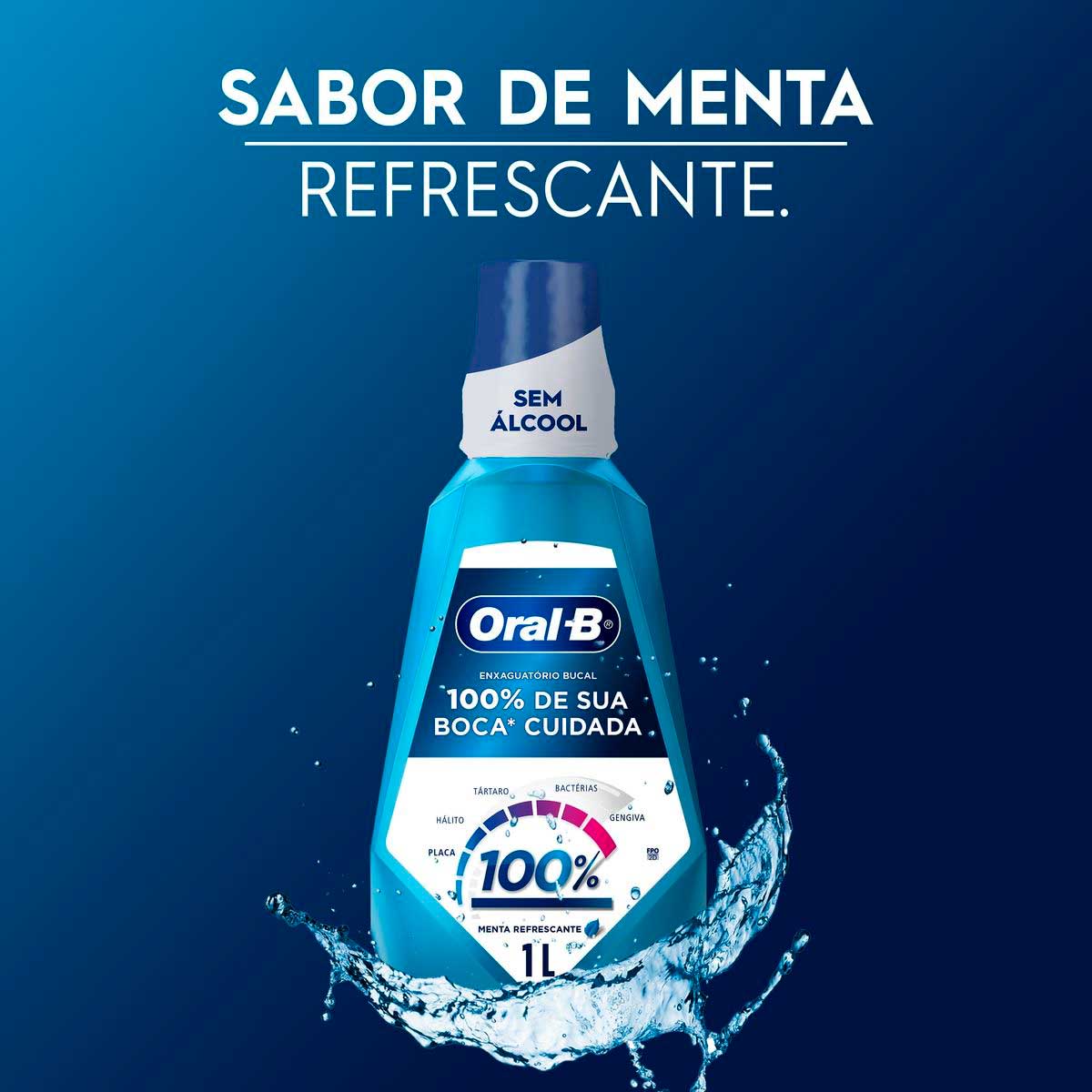 Enxaguatorio Bucal Oral-B 100% de Sua Boca Cuidada 1L