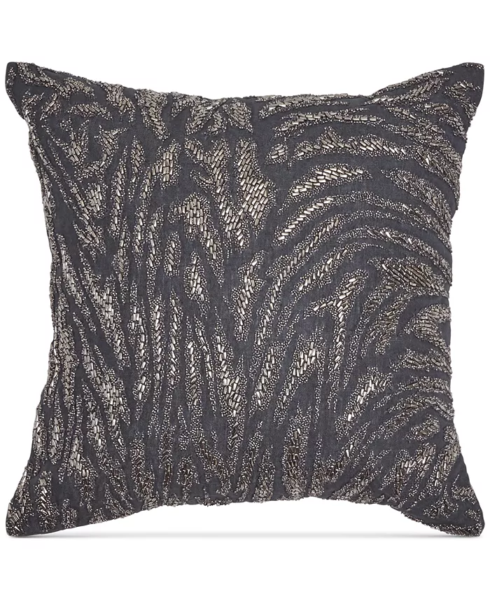 Donna Karan Home Moonscape Charcoal Beaded 18