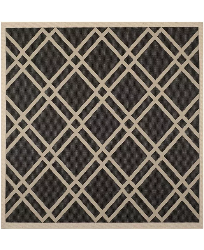 Safavieh Courtyard Black and Beige 7'10