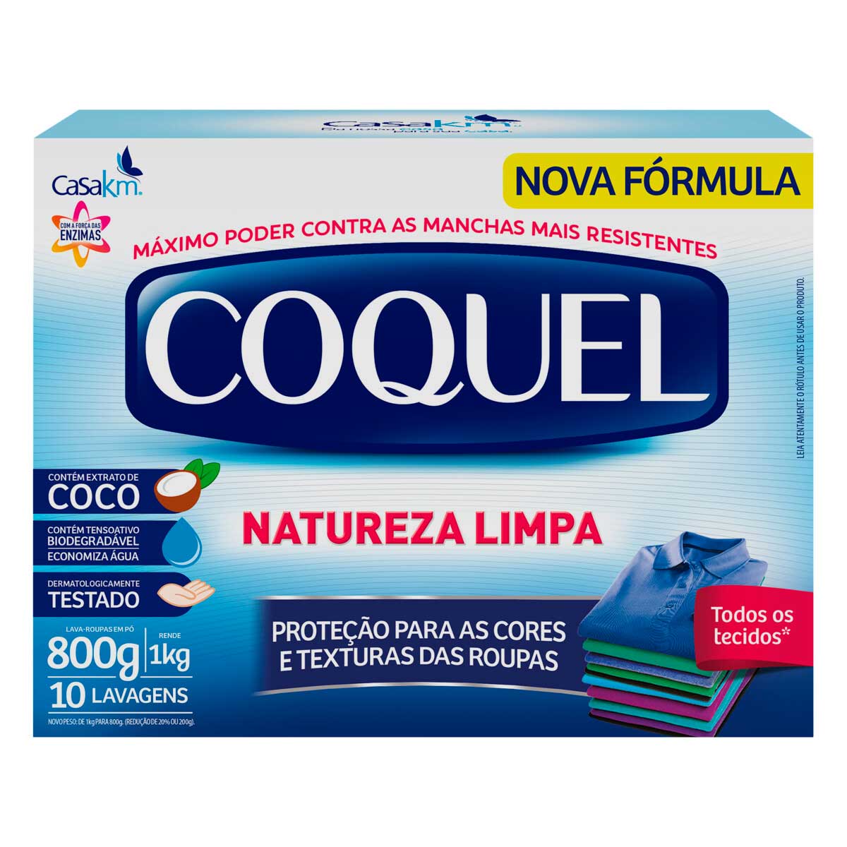 Sabao em Po Coquel Natureza Limpa Coco 800g