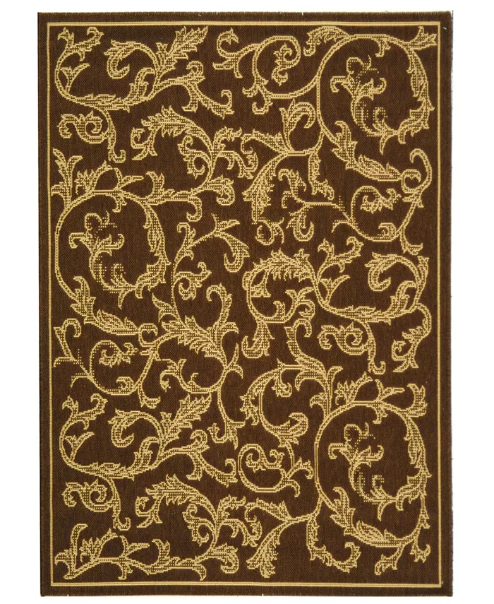 Safavieh Courtyard Brown and Natural 4' x 5'7