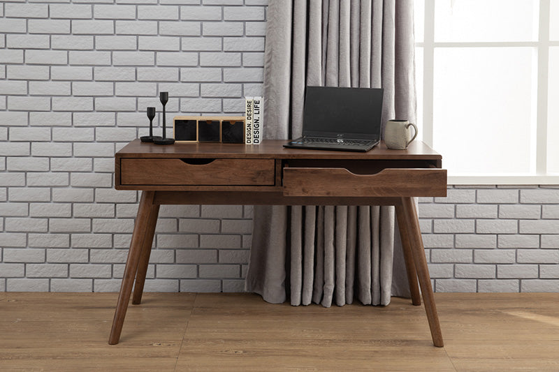 LAMAR Console Table with 2 Drawers 122cm - Walnut
