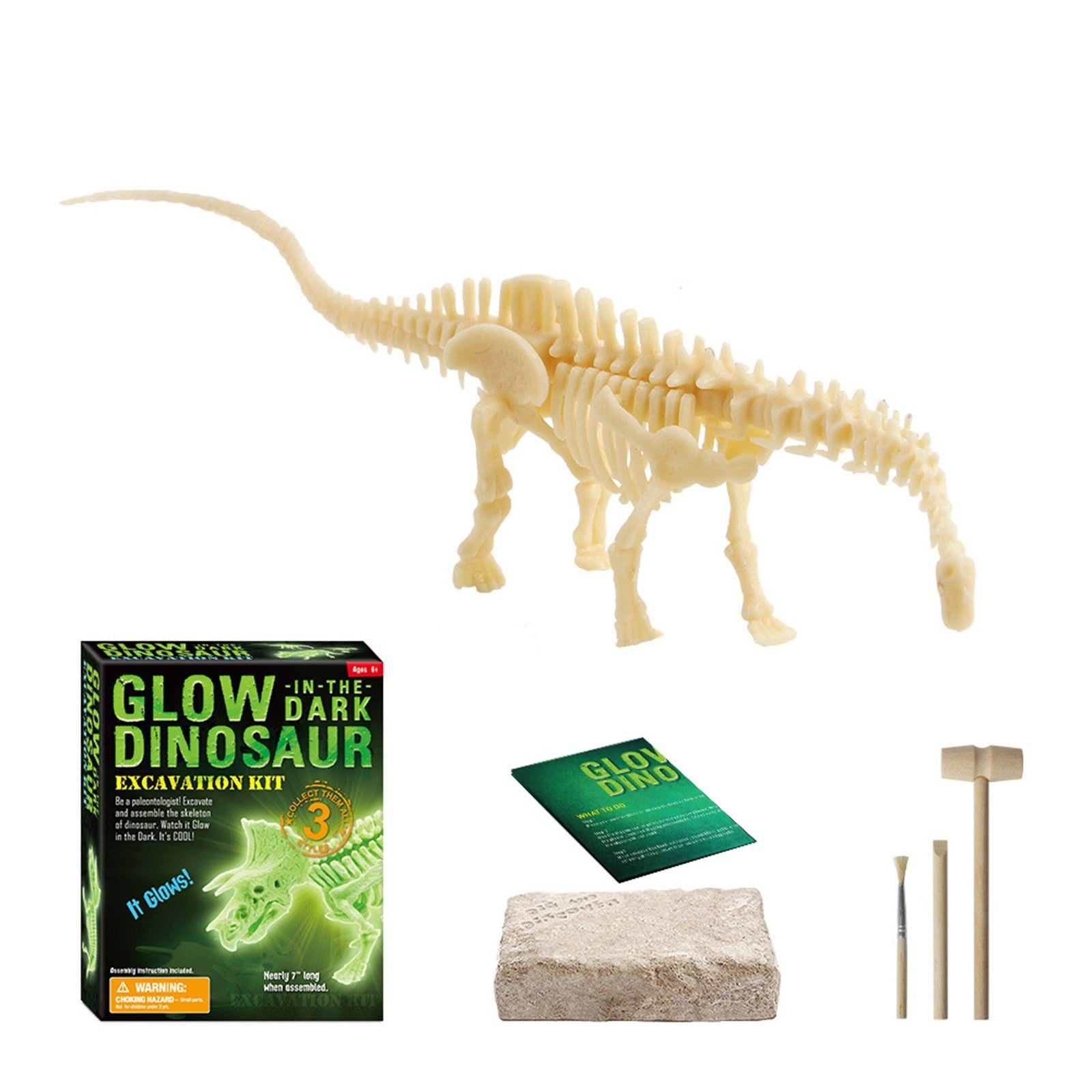 Luminous Dinosaur Fossil Digging Game Kit Kids Dinosaur Sandbox Set