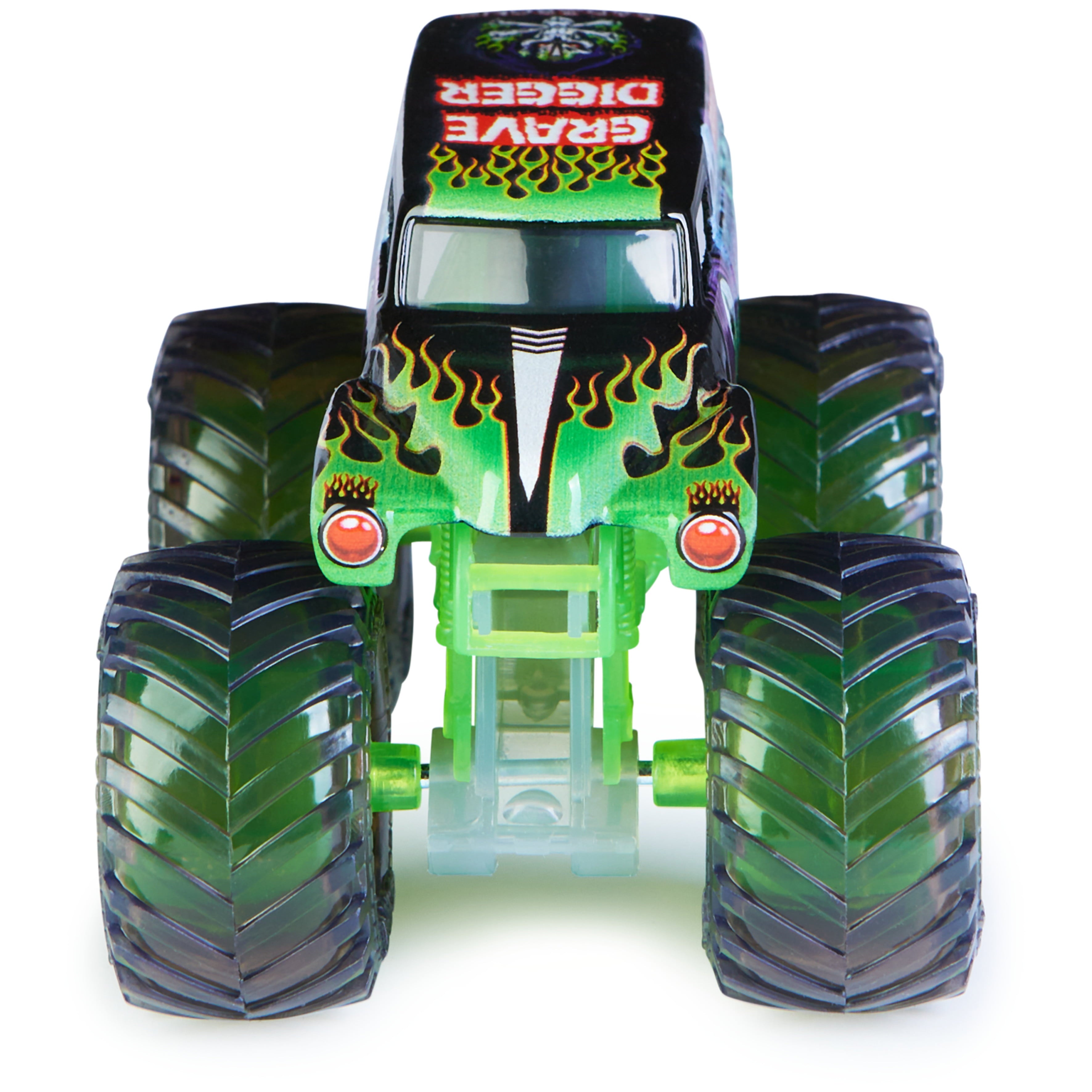 Monster Jam 1:64 Grave Digger Monster Truck， See-Thru Crew Series