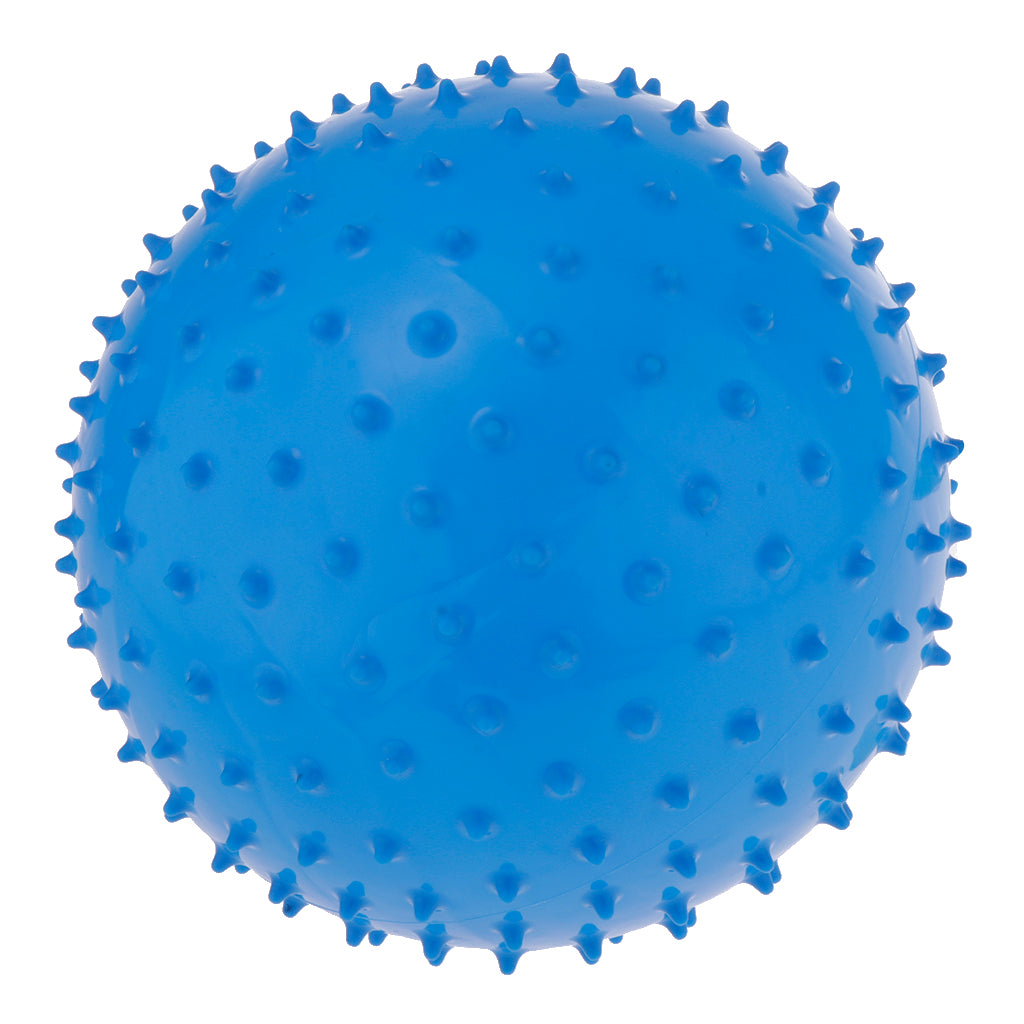 9 Inch Kids Knobby Spiky Sensory Ball for Yoga Massage Blue