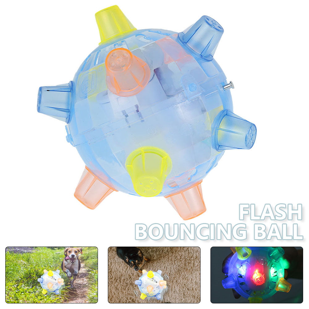 HOTBEST Flash Jumping Ball Creatie Dog Bouncing Ball Jumping ibrating Ball Flashing Jumping Pet Ball With Colorful LED Lights And Music