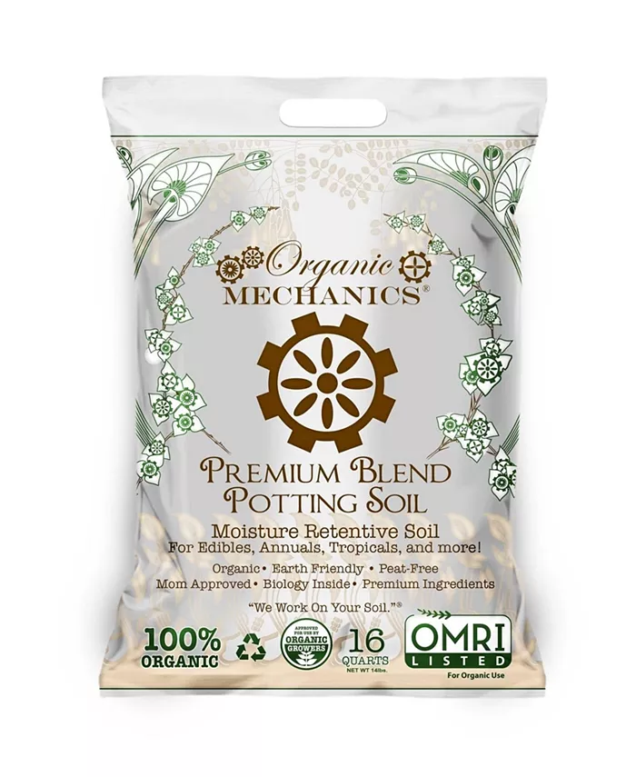 ORGANIC MECHANICS Premium Blend Potting Soil- 16 Quart