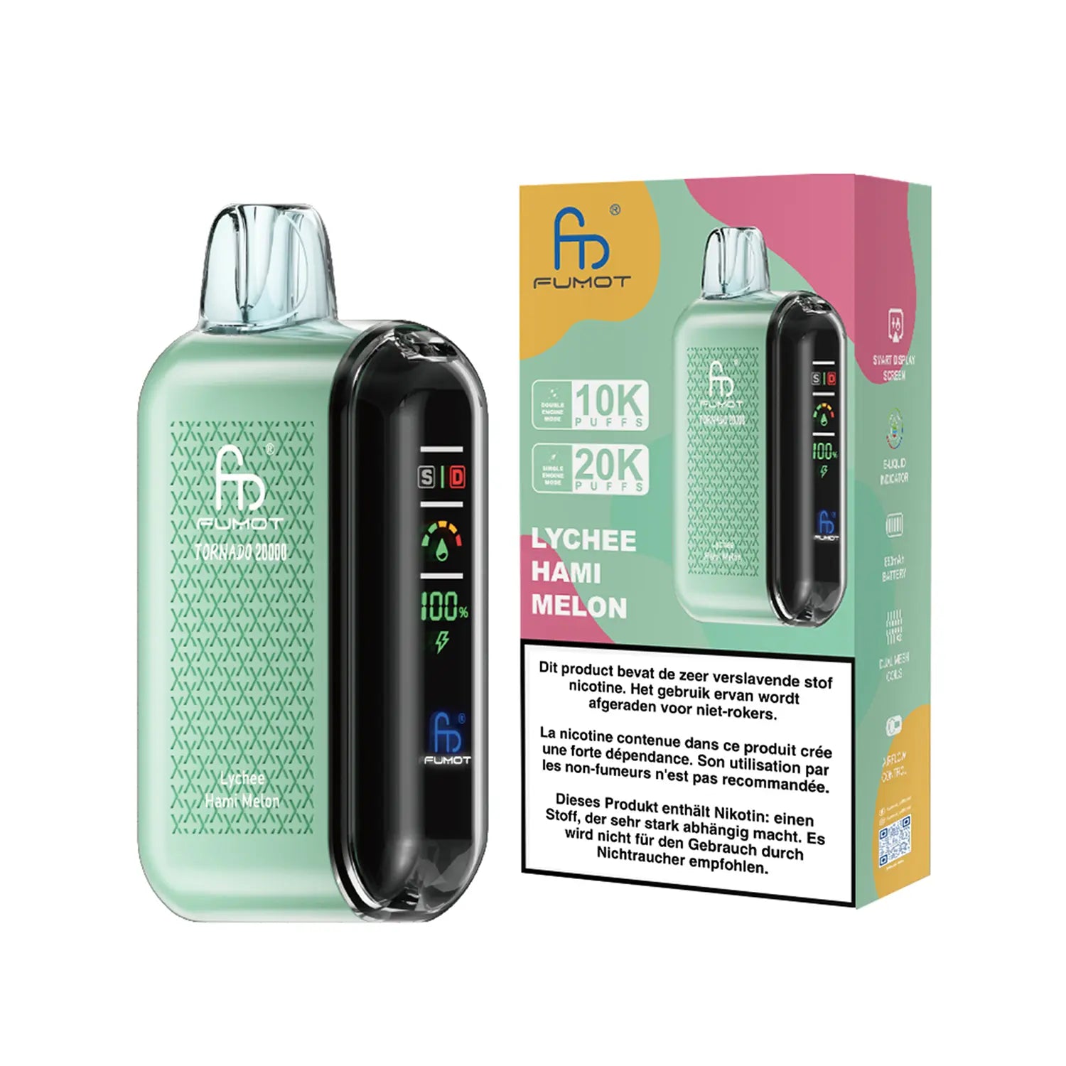 Fumot Tornado Vape 20000 - Lychee Hami Melon