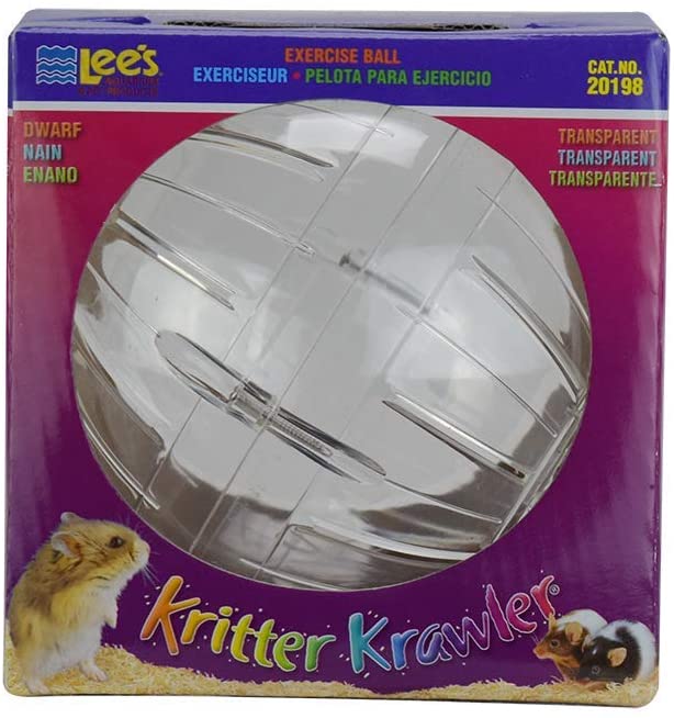 Lee's Kritter Krawler Mini Exercise Ball， 5-Inch， Clear
