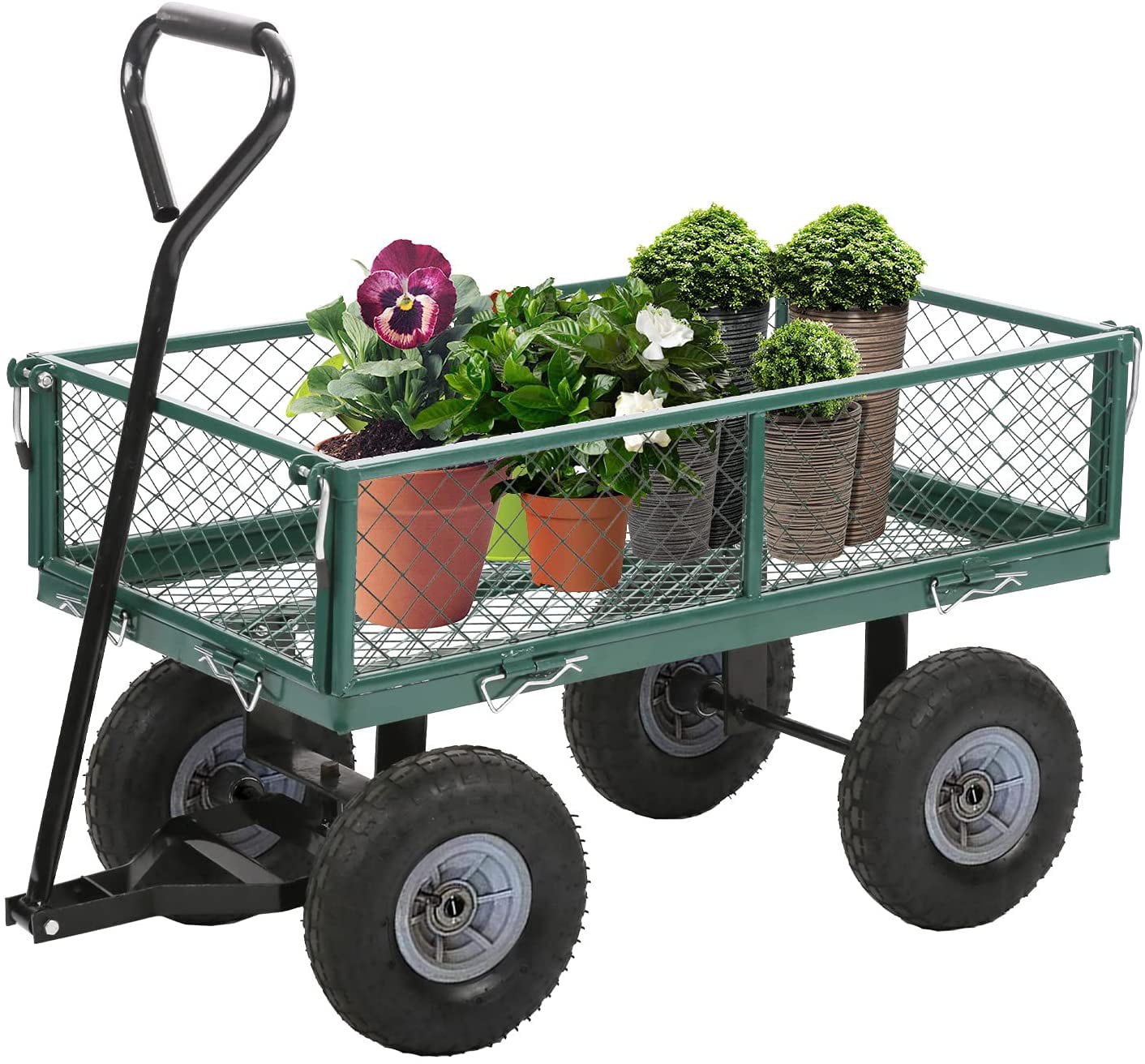 Heavy-Duty Outdoor Steel Utility Cart / Wagon