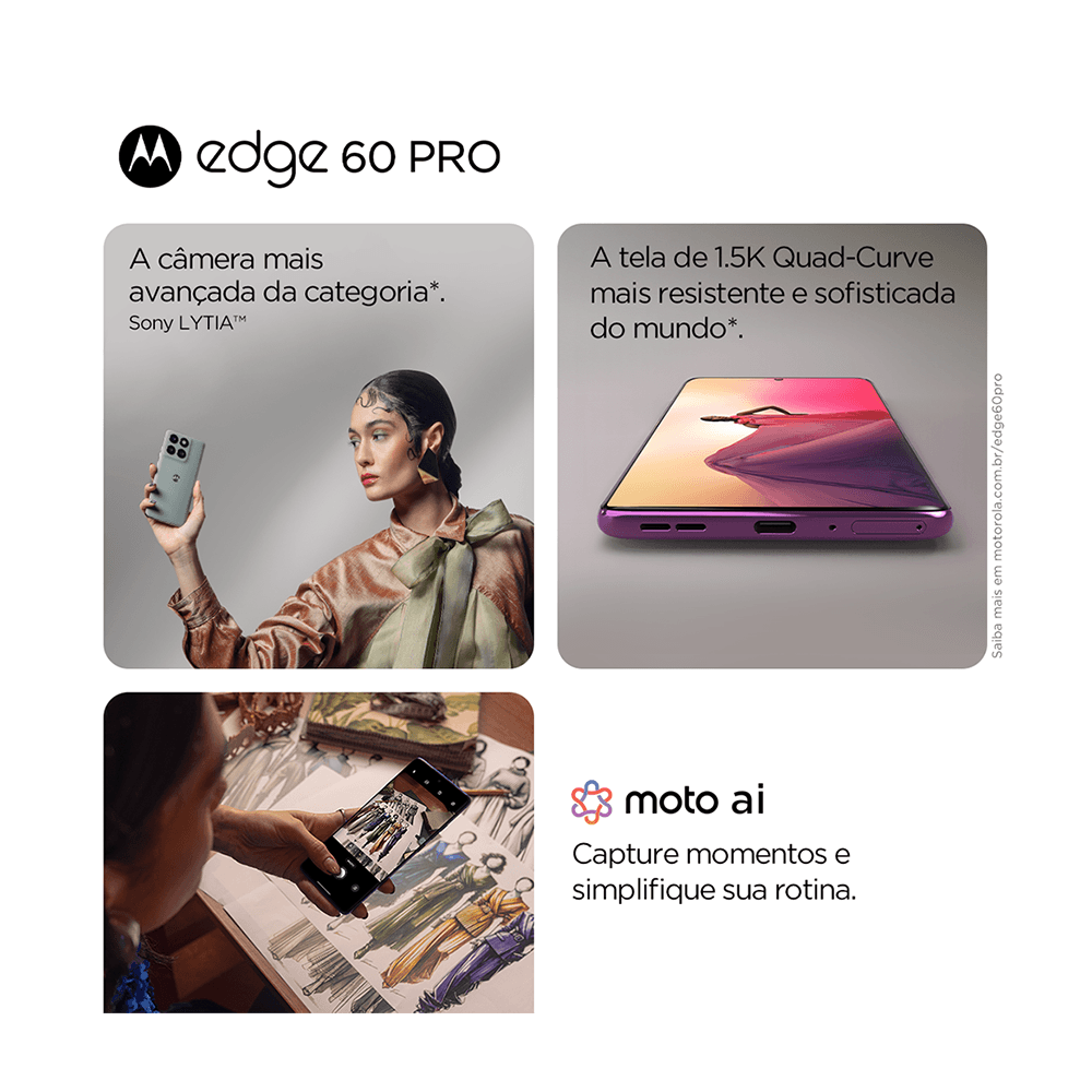 Smartphone Motorola Edge 60  Smartphone Motorola com entrega rápida.