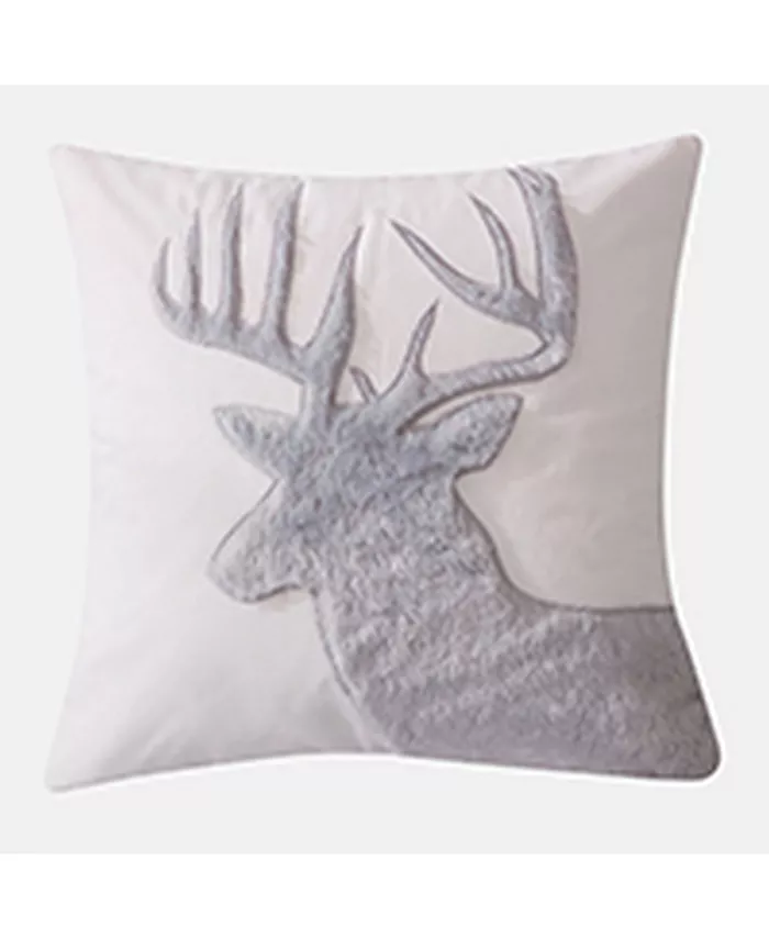 Levtex Camden Deer Faux Fur Decorative Pillow， 18