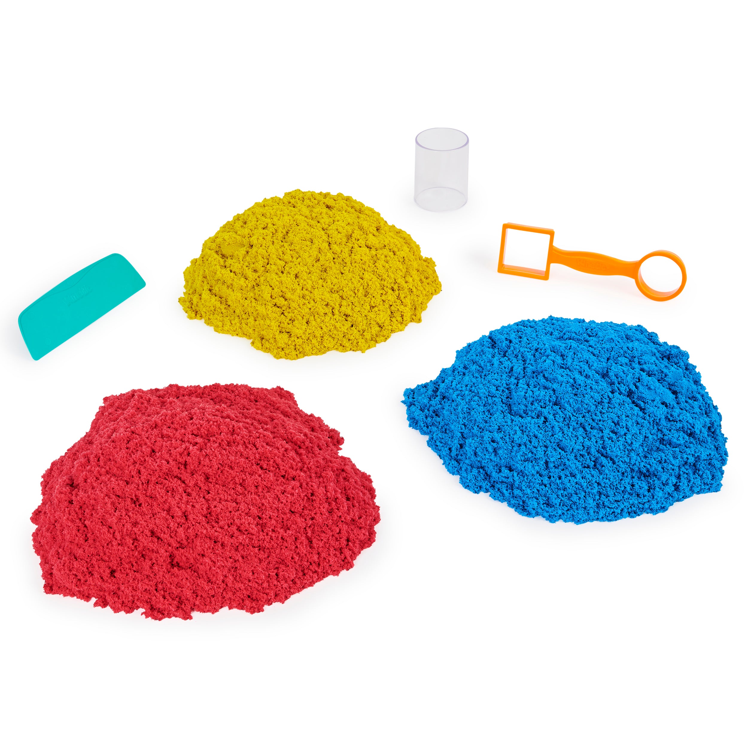 Kinetic Sand, 6lbs Bucket with 3 Colors of Sand and 3 Tools for Endless Creative Play, for Kids Aged 3 and up