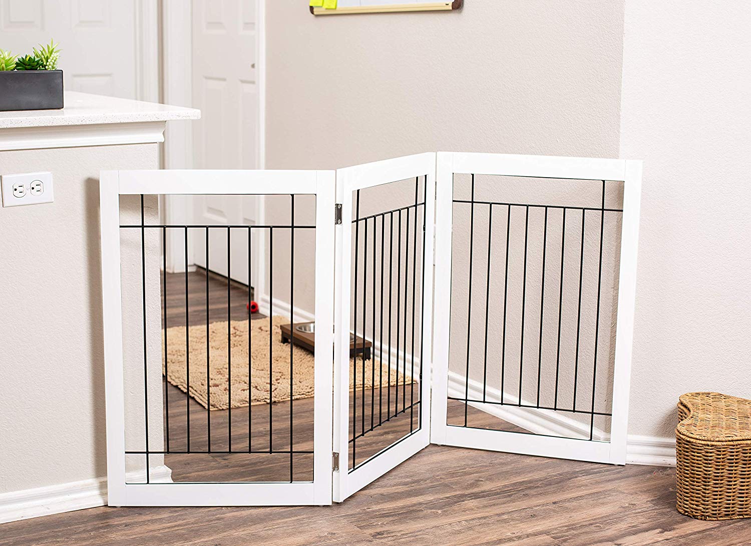 Internet's Best Traditional Wire Dog Gate - 3 Panel - 30