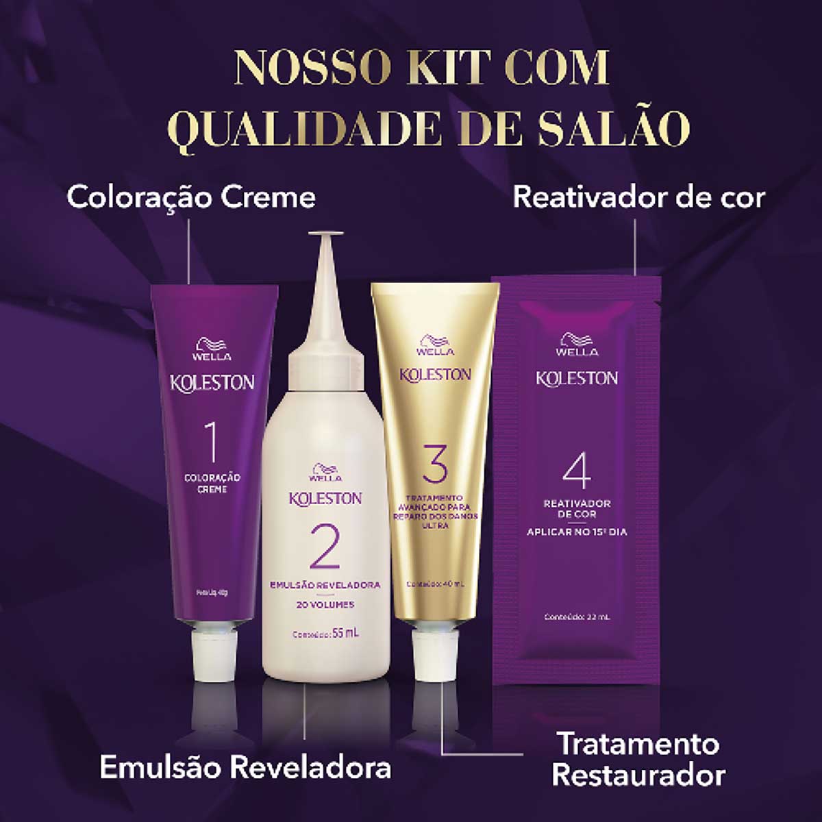 Kit tintura 30 castanho escuro Wella Koleston
