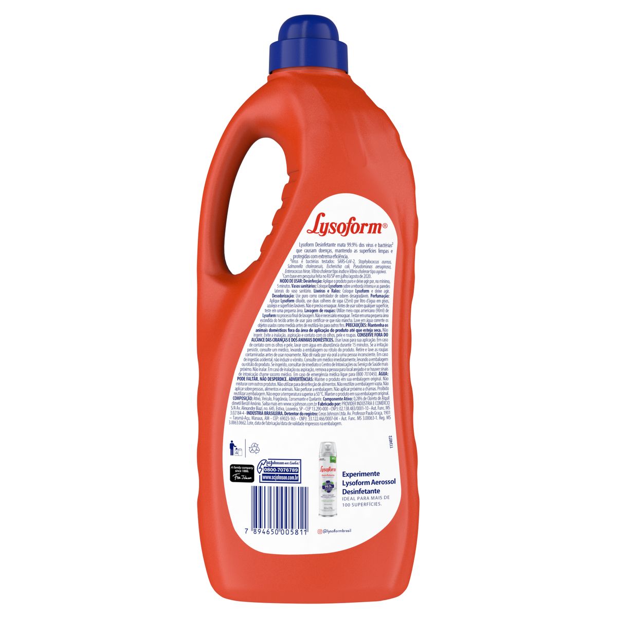 Desinfetante Liquido Lysoform Suave Odor 2L